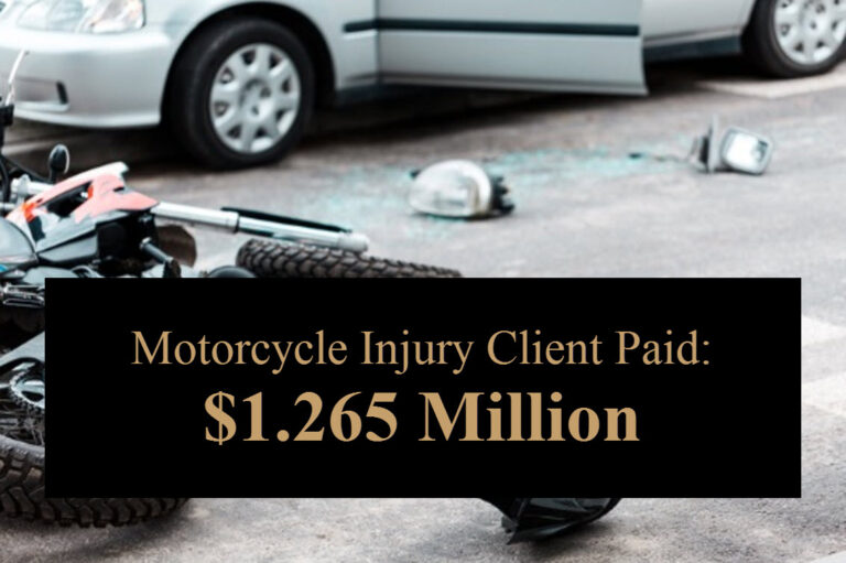 Motorcycle accident injury settlement - personal injury